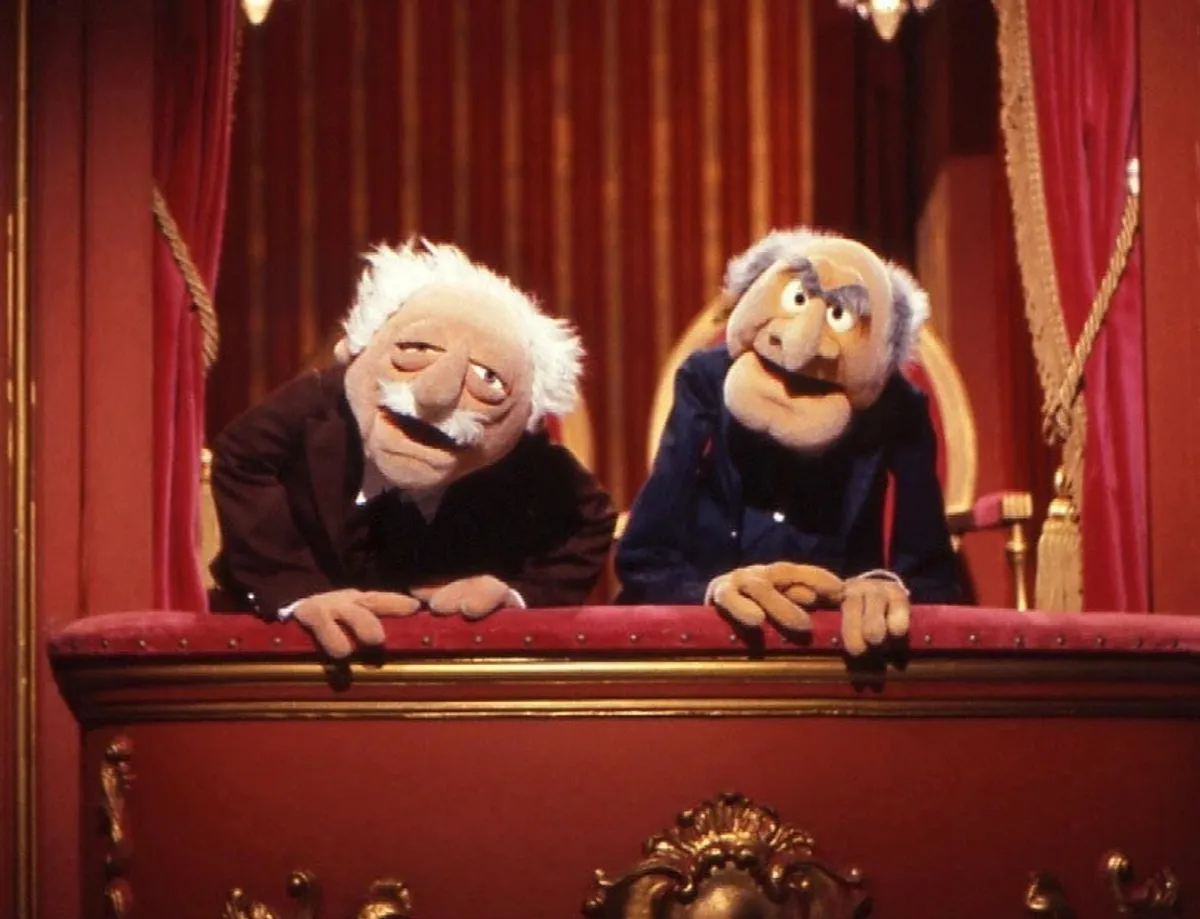 Statler and Waldorf in their balcony box